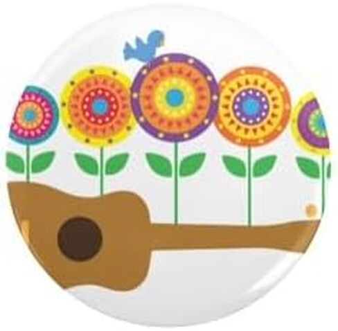 CafePress القيثارة الزهور 1 "دبوس زر صغير مستدير in Saudi Arabia