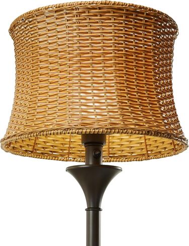 نهر السلع 59.5 "H مصباح أرضي داخلي / خارجي - مصباح أرضي قائم على شكل سلة لغرفة المعيشة وغرفة النوم والفناء - مصابيح أرضية على الطراز الساحلي - أسمر ضارب للصفرة in Kuwait