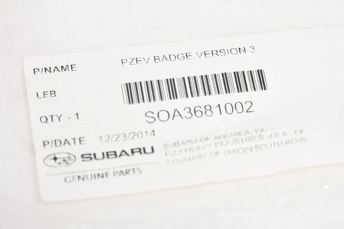 Subaru Genuine SOA3681002 PZEV Badge in Kuwait