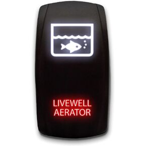 LIVEWELL Aerator محفور بالليزر 5 دبابيس قطب واحد مفتاح هزاز عمودي تشغيل وإيقاف SPST تبديل 20 أمبير 12 فولت، أزرق in Kuwait