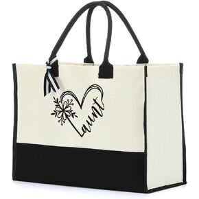 FORBIDDEN PAPER Grandma Aunt Mom Gifts for Women Mommy Tote Bag Birthday Mothers Day Beach Bag Canvas Shopping Grocery Bag