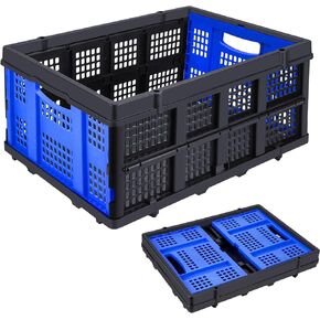 OSWIN Folding Trolley with Wheels, Double Layer Portable Trolley Shopping Carts, Folding Shopping Cart with Storage Crate, Office Folding Cart, Multi Use Functional Collapsible Carts for Supermarket in Kuwait