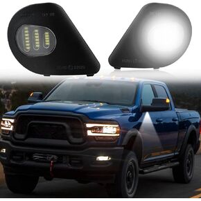 KEEGTBOX Dynamic Sequential LED Side Mirror Marker Lights Compatible with Dodge Ram 1500 2500 3500 4500 5500 Truck 2010-2018 Towing Mirror Turn Signal Indicator Lamp Accessories