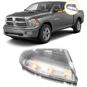 Front Driver Left Side Mirror Turn Signal Light Housing Lamp Compatible with 2009-2013 Do dge Ram 1500/2010-2013 Do dge Ram 2500