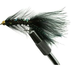 OCEAN CAT Bead Head Wooly Bugger Fly Fishing Flies for Trout and Freshwater Fish Wet Flies, 12 Pcs/Dozen