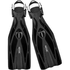 SEAC Unisex's F1 Ultra Light Open Heel Scuba Diving Fins with Adjustable Strap for Adults