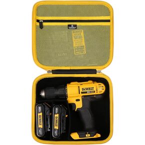 Hard Storage Case for DEWALT Cordless Drill Driver and R 2.0 Ah Battery and Charger Included (Case Only)