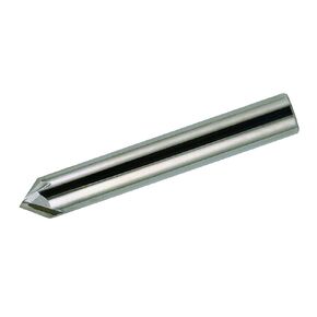 Bassett MCH-4R Series Solid Carbide End Mill, Uncoated (Bright) Finish, 4 Flute, 90 Degrees Profile Angle, Chamfer End, 0.58" Cutting Length, 1/2" Cutting Diameter, 3" Length (Pack of 1)