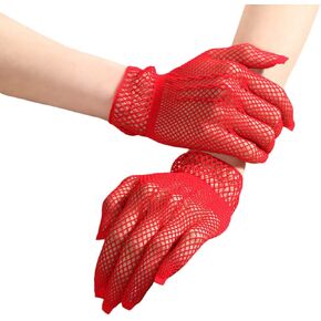 Short Wrist Length Fishnet Gloves