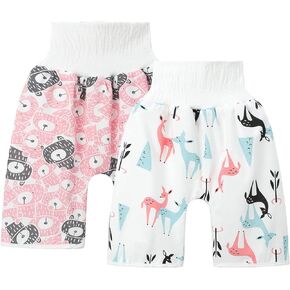 Manrany Baby Cotton Training Pant, Absorbent Toddler Potty Training Underwear Cloth, Waterproof for Baby Girls Boys 0-4T 4-8T