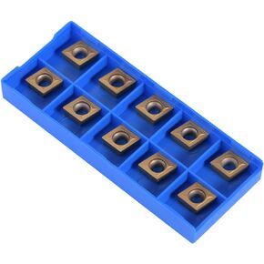CCMT09t304 CCMT32.5 Carbide Turning Inserts, 10pcs CNC Carbide Insert Cutter with Box, Indexable Carbide Lathe Tool