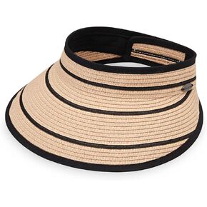 Wallaroo Hat Company Women’s Petite Savannah Sun Visor Wide Brim, Packable and Adjustable Sizing for Smaller Crown Sizes