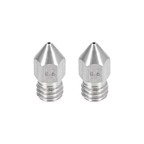 uxcell 2pcs 3D Printer Nozzle,Stainless Steel Nozzle 0.5mm,Extruder Print Head M6