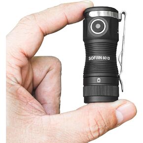 sofirn LED Small Flashlight USB C Rechargeable, SC13 Bright 1300 Lumens EDC Keychain Flashlights with IPX8 Waterproof, Portable Key Ring Mini Flash Light for Everyday Carry Camping Hiking
