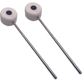 TUOREN Vertical Pearl Drum Beater Felt Hammer Head Bass Drum Percussion Instrument Accessory 2pcs