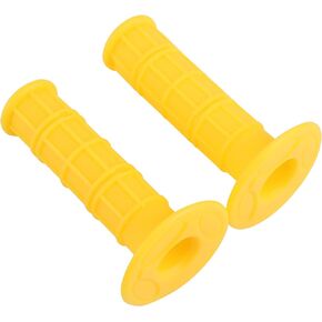 GOOFIT 22mm 7/8" Yellow Rubber Handlebar Grips Replacement for XR CRF SDG SSR YZF WRF KXF TTR RMZ 70cc 50cc 110cc 125cc PW80 KLX110 Dirt Bike Pit Bike