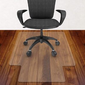 Office Chair Mat for Hardwood Floor CMat, 48"×36" Clear Office Floor Mat, Computer&Desk Chair Mat, PVC Heavy Duty Floor Protector Chair Mats for Rolling Chairs, Can't be Used on Carpet