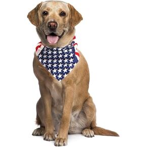 2 Pack Dog Bandana Bibs Scarfs Accessories for Pet-American Flag Bandana for Dogs Large or Small