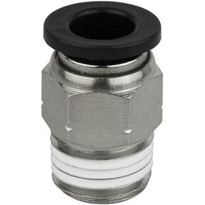 PneumaticPlus PC-3/8-N2 Push to Connect Tube Fitting, Male Straight - 3/8" Tube OD x 1/4" NPT Thread (Pack of 10)