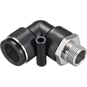 uxcell Push To Connect Tube Fitting Male Elbow 16mm Tube OD X 3/8NPT Thread Pneumatic Air Push Fit Lock Fitting