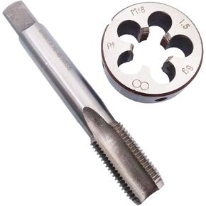 HSS M18 x 1.5mm Tap and M18 x 1.5mm Die Metric Thread Left Hand