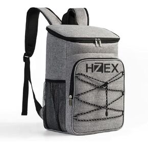 حقيبة ظهر لحفظ الغداء بسعة 25 لتر من HZEX، صندوق غداء معزول مع علبة ثلج، حقيبة ظهر، مبرد للشاطئ، مانعة للتسرب، خفيفة الوزن للمشي لمسافات طويلة والشاطئ والتخييم