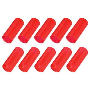 MECCANIXITY 30Pcs Heat Shrink End Cap 8mm ID x 35mm L 3:1 Ratio Heat Shrink Tubing Caps Lined Sealed Waterproof Adhesive for Electrical Wire Cable, Black