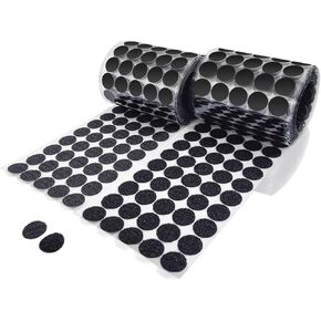 Premium 400 Sets Self Adhesive Dots (0.79 Inch 800PCS), Waterproof Strong Nylon Sticky Back Cions, 400Pcs Hook & 400Pcs Loop Dots Tape for DIY Crafts in Classroom, Office & Home, Black