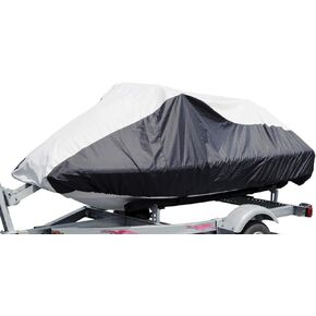 Budge Deluxe Jet Ski Cover Fits Jet Skis 121" to 135" Long, Blue/Gray (BA231213015)
