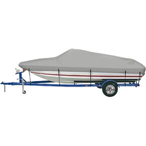 iCOVER Trailerable Boat Cover- 14'-16' 800D Water Proof Heavy Duty, Fits V-Hull, Fish&Ski, Pro-Style, Fishing, Utiltiy, Runabout, Bass Boats, up to 14ft-16ft Long and 90" Wide