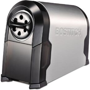 Bostitch Office SuperPro Glow Extra Heavy Duty Commercial Classroom Electric Pencil Sharpener with Replaceable Cutter Cartridge System, 6-Hole, Silver/Black (EPS14HC)