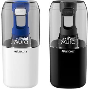 Westcott iPoint® Aura Battery Pencil Sharpener, Assorted Colors (17319)