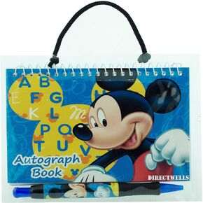 Disney Mickey Mouse Blue Autograph Book with 1 Retractable Pen