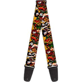 Buckle-Down GS-W32042 Guitar Strap - TJ-Butterfly Girl, 2" Wide & 29-54" Length