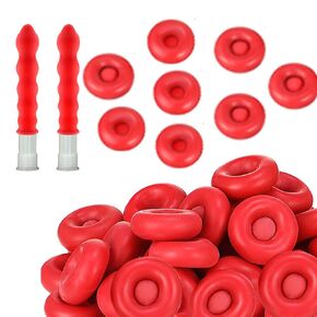 Red Caulking Cap 36 Piece Caulk Caps Tube Anew Saver Airtite Adhesive Saving Nozzle Tips Covers