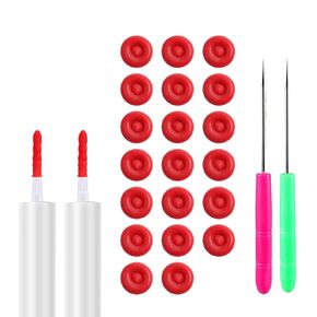 20pcs Caulk Cap, Caulking Cap Covers Caulk Saver Caps for Sealing Caulk Pipes with 2 Reusable Piercing Needles Caulk Tube Sealer Caps Caulking Tube Kit for Sealing and Preserving Caulk Tube