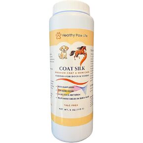 Coat Silk - Canine and Equine Dry Powder | Alleviate Odors and Itchiness | Relieves Rain Rot and Sweet Itch | Holistic Remedy and Soothing Formula | for Dogs and Horses