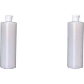 16 oz Plastic Flip Top Pour Spout Bottles - 2 Pack - for Essential Oils, Perfumes, Lotions