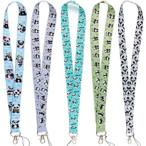 5pcs Cute Moon and Sun Goddess Key Lanyards Cool Star Neck Lanyard for Keys ID Card for Men Women Teachers Goth Halloween Keychain Lanyards (Black & Purple)