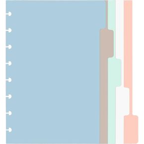 5 Tab 5.5 * 8.5inch Junior Size Disc Bound Dividers Notebook Discbound Planner Pocket Dividers Blank Index Divider for Discbound Notebooks Office Meeting College Notebook
