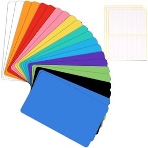 22Pcs Library Book Dividers Library Dividers with 3Pcs Sticker Labels, 6"x 12" Assorted Colored Bookshelf Markers for Bookshelf/Homeschool Area Helps Find Books Fast