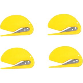 4pc (All Yellow Color) Value Pack Set of World's Most Efficient Letter Opener Envelope Slitter