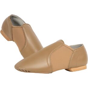 Slip-on Jazz Shoes Leather Sole Dance for Men Womens