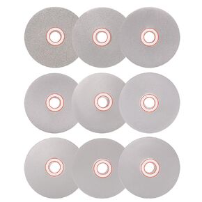 Diamond Flat Lap Disc Set 4" x 5/8" Arbor 120/240/600/1000/1200/1500/2000/2500/3000 Grit Grinding Wheel