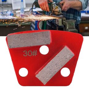 Trapezoid Grinding Pad, 3pcs Trapezoid Diamond Floor Grinding Pad Disc #30 Grit Metal Scraper Trapezoid Diamond Grinding Discs for Grinder Floor Concrete