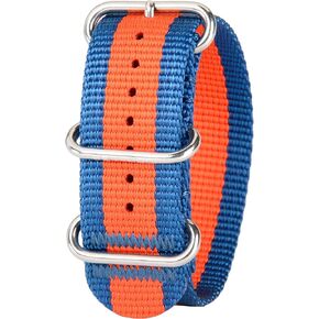 BERTUCCI DX3 B-173 Mariner Blue w/Orange Stripe 26mm Nylon Watch Band