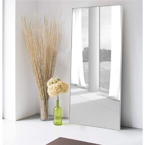 MIRUO Full Length Mirror Decor Wall Mounted Mirror Floor Mirror Dressing Mirror Make Up Mirror Bathroom/Bedroom/Living Room/Dining Room/Entry, Black, 55'' X 16'' (A-MR01058-M-USAM022-vc) in Kuwait