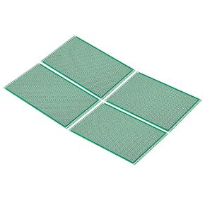 PATIKIL 5.9" x 3.9" PCB Board Circuit, 4 Pcs Prototype Perfboard Solder Boards for DIY Soldering and Electronic Project Circuit Boards Solderable Breadboard, Green