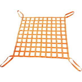 Fudatong Flat Nylon Sling Hoisting Net, Safety Lifting Net Straps, Heavy Duty Mesh Tear Resistance for Construction Rigging Moving Towing Hoisting Work Gear (2 * 2m 15cm Square)