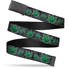 Buckle-Down mens Buckle-down Web Weed 1.5" Belt, Multicolor, 1.5 Wide - Fits up to 42 Pant Size US